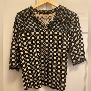 Ace and Jig B/W woven top